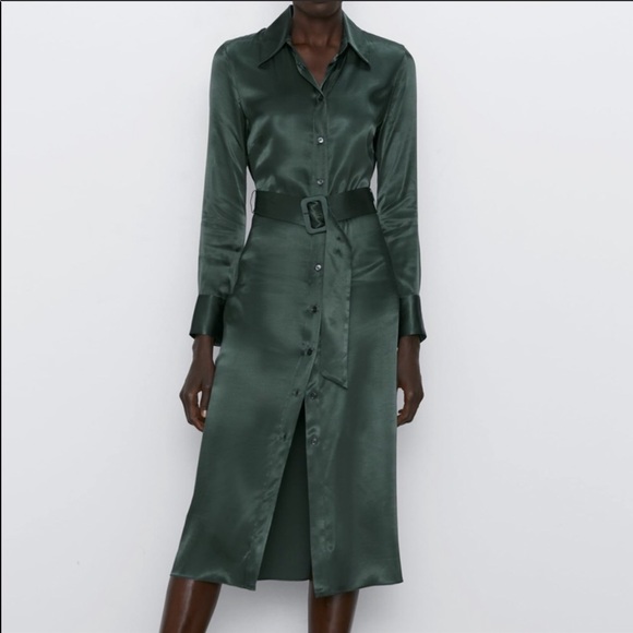 New beautiful button up dress with belt - Picture 1 of 12